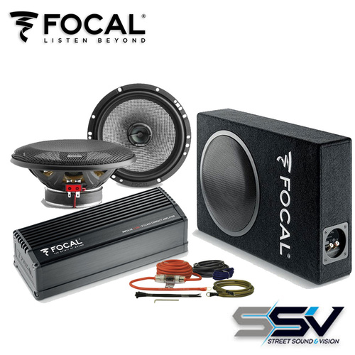 FOCAL PSB200 8" SUB & IMPULSE 4.320  4 CHANNEL AMPLIFIER with 165AC  6.5” Coaxial Speakers Pack