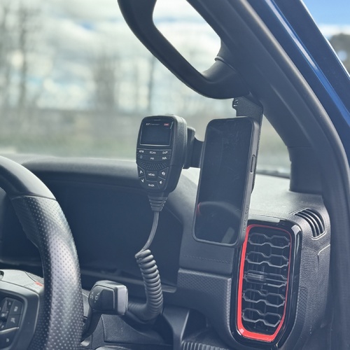 GMF 4003-PH-D Phone and UHF Handpiece Holder To Suit Ford Ranger RA 2022+