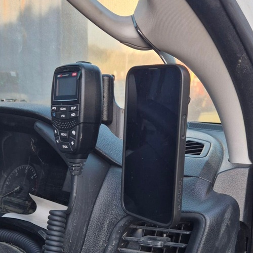 GMF 4011-PH-D Phone and UHF Handpiece Holder To Suit Mazda BT-50, Isuzu D-MAX / MU-X 2021+