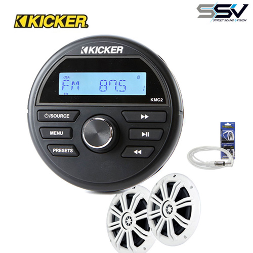Kicker Marine Pack with Remote Media Control