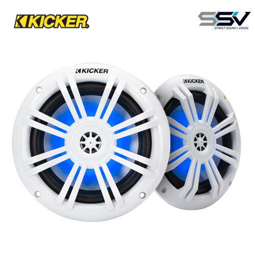 Kicker 49KM604WL KM 6.5" 4Ω Blue LED Coaxial Speakers