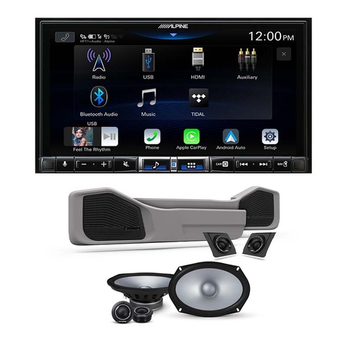 Alpine iILX-507A head unit and door pods kit to suit LandCruiser 78 & 79 Series Single-Cab S2-Series