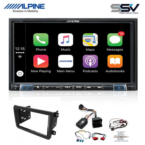 Alpine iLX-702D  7” Apple CarPlay / Android Auto kit to suit Volkswagen Caddy 2015+