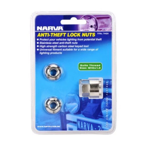Narva 74424 M10 X 1.5 Security Nuts (2)