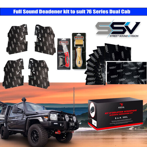 Full Sound deadener kit to suit 76 Series Dual Cab