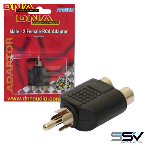 DNA AAR105 RCA M To 2 RCA F Adaptor - 1 Pack