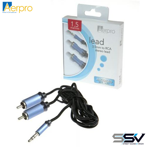 Aerpro ADM2R35A Aluminum 35 to 2 rca lead