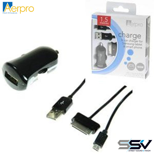 Aerpro ADM76 12v usb charger with samsung tablet connector