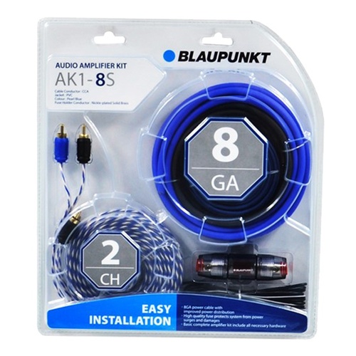 Blaupunkt AK1-8S 8GA 2 Channel Amplifier Wiring Kit