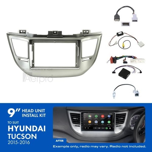 Aerpro AKHY18 9 Inch install kit to suit Hyundai tucson 2016-2017 Suits pioneer dmh-ap6650bt & kenwood dmx80axs