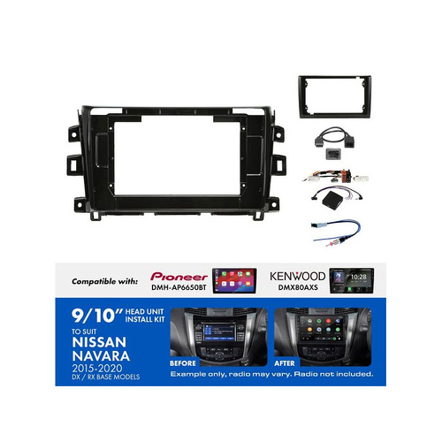 Aerpro AKNI12 9/10 Inch install kit to suit Nissan navara 2015-2020