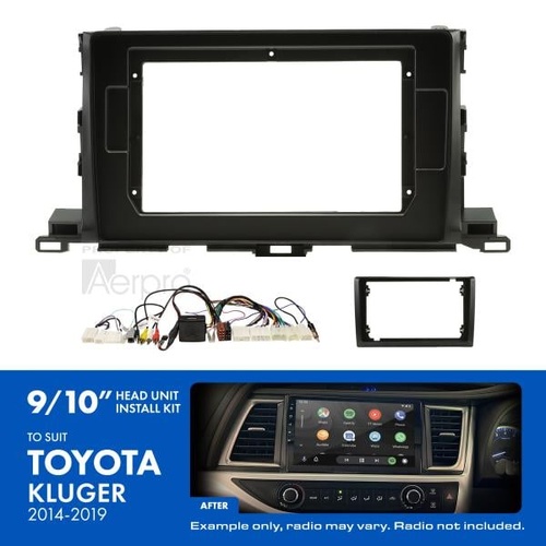 Aerpro AKTO37 9/10 Inch install kit to suit Toyota kluger 2014-2019 compatible with pioneer dmh-ap6650bt & kenwood dmx80axs