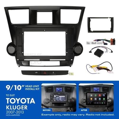 Aerpro AKTO6 9/10 Inch install kit to suit Toyota kluger 2007-2013 compatible with pioneer dmh-ap6650bt & kenwood dmx80axs