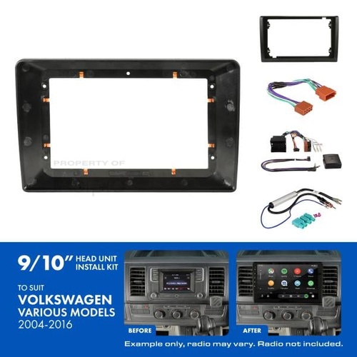 Aerpro AKVW2 9/10 Inch install kit to suit vw various 2005-2016 Suits pioneer dmh-ap6650bt & kenwood dmx80axs