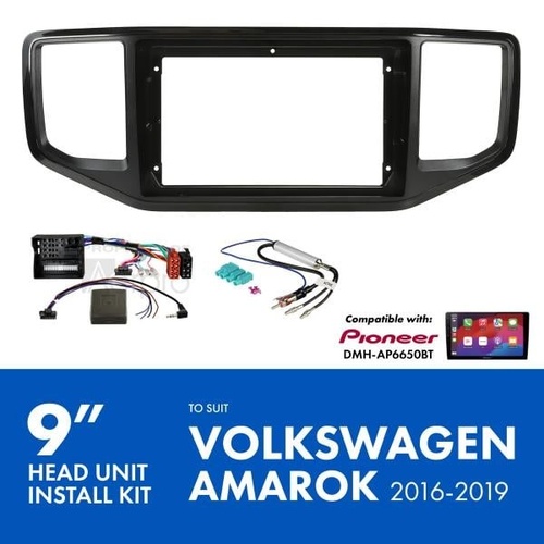 Aerpro AKVW8 9 Inch install kit to suit Volkswagen amarok 2016-2019 Suits pioneer dmh-ap6650bt & kenwood dmx80axs