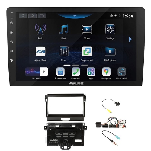 Alpine INE-AW409S 9" Wireless Apple CarPlay and Wireless Android Auto Head Unit with Aerpro AKFO3 9 Inch install kit to suit Ford ranger 2015-2018