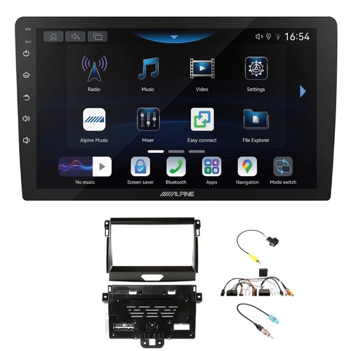 Alpine INE-AW409S 9" Wireless Apple CarPlay and Wireless Android Auto Head Unit with Aerpro AKFO4 9 Inch install kit to suit Ford ranger 2018-2019