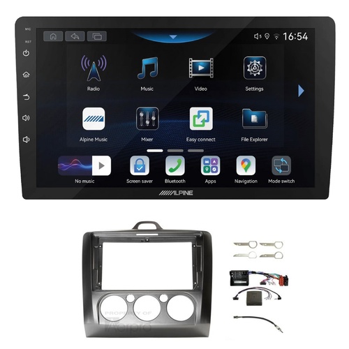 Alpine INE-AW409S 9" Wireless Apple CarPlay and Wireless Android Auto Head Unit with Aerpro AKFO5 9 Inch install kit to suit Ford focus 2005-2011