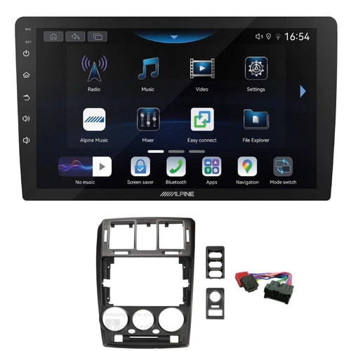 Alpine INE-AW409S 9" Wireless Apple CarPlay and Wireless Android Auto Head Unit with Aerpro AKHY15 9 Inch install kit to suit Hyundai getz 2002-2005