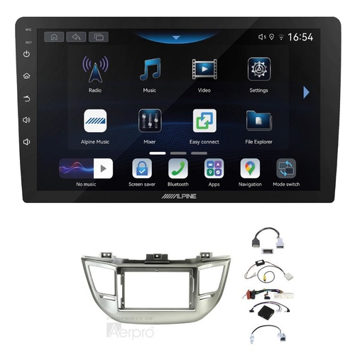 Alpine INE-AW409S 9" Wireless Apple CarPlay and Wireless Android Auto Head Unit with Aerpro AKHY18 9 Inch install kit to suit Hyundai tucson 2016-2017