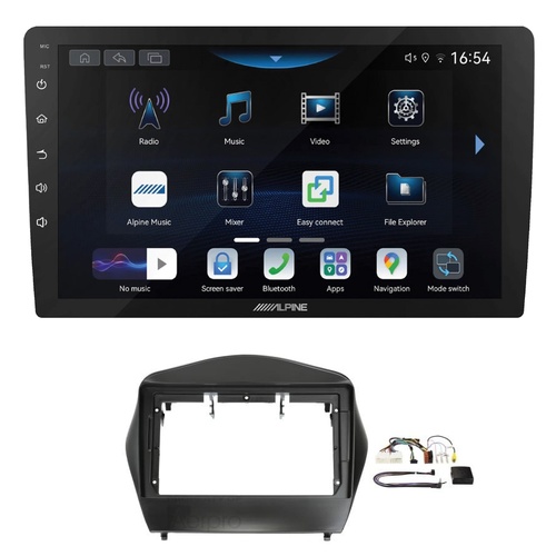 Alpine INE-AW409S 9" Wireless Apple CarPlay and Wireless Android Auto Head Unit with Aerpro AKHY21 9 Inch install kit to suit Hyundai ix35 2013-2015
