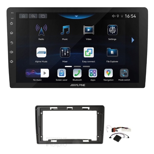 Alpine INE-AW409S 9" Wireless Apple CarPlay and Wireless Android Auto Head Unit with Aerpro AKHY6 9 Inch install kit to suit Hyundai iload & imax 2008