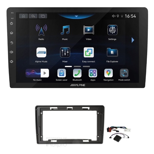 Alpine INE-AW409S 9" Wireless Apple CarPlay and Wireless Android Auto Head Unit with Aerpro AKHY7 9 Inch install kit to suit Hyundai iload & imax 2008