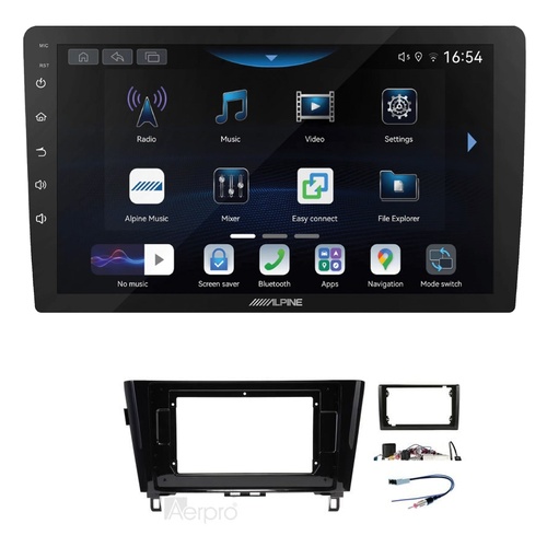 Alpine INE-AW409S 9" Wireless Apple CarPlay and Wireless Android Auto Head Unit with Aerpro AKNI17 9/10 Inch install kit to suit model Nissan 2021-