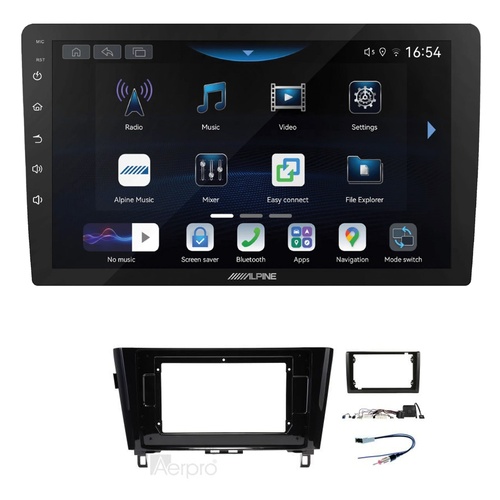 Alpine INE-AW409S 9" Wireless Apple CarPlay and Wireless Android Auto Head Unit with Aerpro AKNI5 9/10 Inch install kit to suit model Nissan 2014-2020