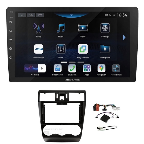 Alpine INE-AW409S 9" Wireless Apple CarPlay and Wireless Android Auto Head Unit with Aerpro AKSU1 9 Inch install kit to suit Subaru various 2012-2015