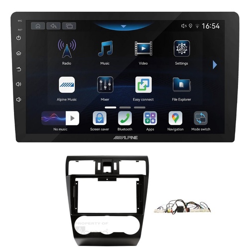 Alpine INE-AW409S 9" Wireless Apple CarPlay and Wireless Android Auto Head Unit with Aerpro AKSU2 9 Inch install kit to suit Subaru various 2012-2015