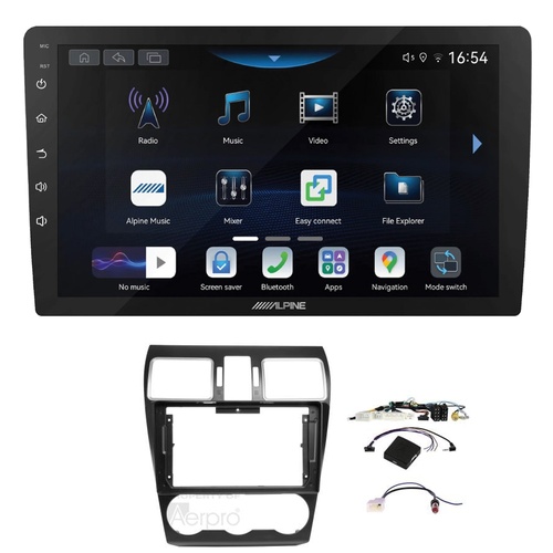 Alpine INE-AW409S 9" Wireless Apple CarPlay and Wireless Android Auto Head Unit with Aerpro AKSU3 9 Inch install kit to suit Subaru 2015-2021