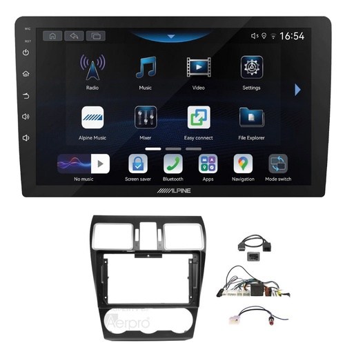 Alpine INE-AW409S 9" Wireless Apple CarPlay and Wireless Android Auto Head Unit with Aerpro AKSU4 9 Inch install kit to suit Subaru 2015-2021