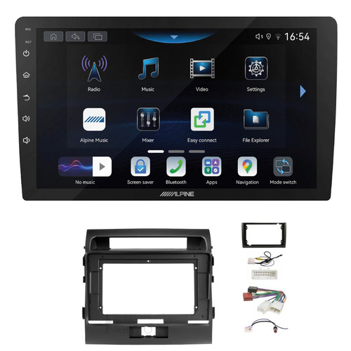 Alpine INE-AW409S 9" Wireless Apple CarPlay and Wireless Android Auto Head Unit with Aerpro AKTO42 9/10 Inch install kit to suit Toyota landcruiser 20