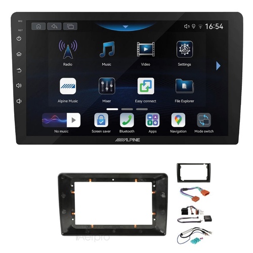 Alpine INE-AW409S 9" Wireless Apple CarPlay and Wireless Android Auto Head Unit with Aerpro AKVW2 9/10 Inch install kit to suit vw various 2005-2016