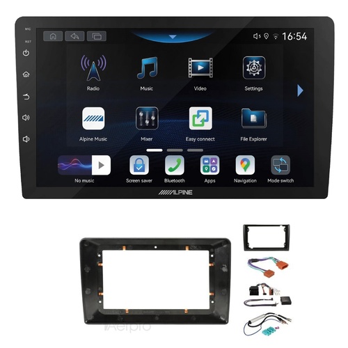Alpine INE-AW409S 9" Wireless Apple CarPlay and Wireless Android Auto Head Unit with Aerpro AKVW4 9/10 Inch install kit to suit Volkswagen various 201