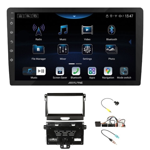 Alpine INE-AX809 9" Wireless Apple CarPlay and Wireless Android Auto Head Unit with Aerpro AKFO3 9 Inch install kit to suit Ford ranger 2015-2018