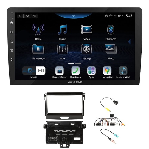 Alpine INE-AX809 9" Wireless Apple CarPlay and Wireless Android Auto Head Unit with Aerpro AKFO4 9 Inch install kit to suit Ford ranger 2018-2019