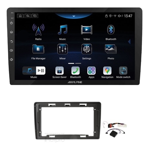 Alpine INE-AX809 9" Wireless Apple CarPlay and Wireless Android Auto Head Unit with Aerpro AKHY6 9 Inch install kit to suit Hyundai iload & imax 2008-