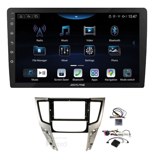 Alpine INE-AX809 9" Wireless Apple CarPlay and Wireless Android Auto Head Unit with Aerpro AKMB27 9 Inch install kit to suit Mitsubishi triton 2019-
