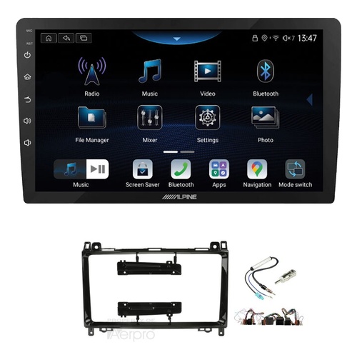 Alpine INE-AX809 9" Wireless Apple CarPlay and Wireless Android Auto Head Unit with Aerpro AKMC2 9 Inch install kit to suit mercedes Volkswagen variou