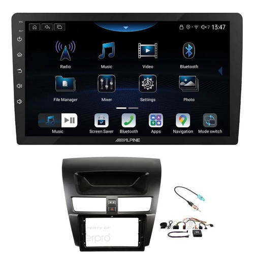 Alpine INE-AX809 9" Wireless Apple CarPlay and Wireless Android Auto Head Unit with Aerpro AKMZ1 9 Inch install kit to suit Mazda bt-50 2012-2018
