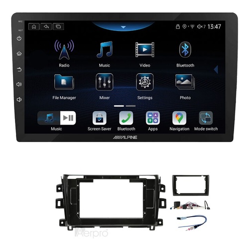 Alpine INE-AX809 9" Wireless Apple CarPlay and Wireless Android Auto Head Unit with Aerpro AKNI14 9/10 Inch install kit to suit Nissan navara 2019-202