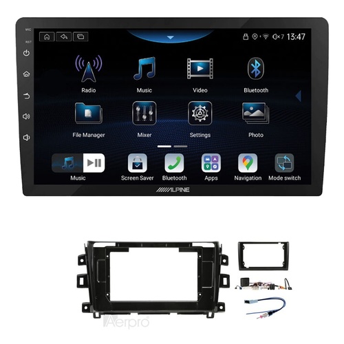 Alpine INE-AX809 9" Wireless Apple CarPlay and Wireless Android Auto Head Unit with Aerpro AKNI15 9/10 Inch install kit to suit Nissan navara 2019-202