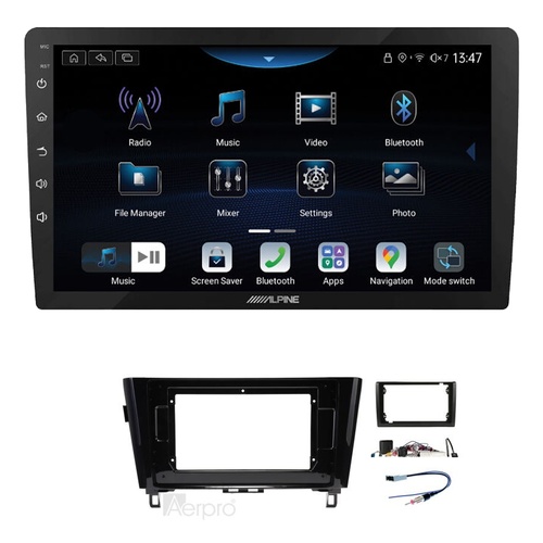 Alpine INE-AX809 9" Wireless Apple CarPlay and Wireless Android Auto Head Unit with Aerpro AKNI17 9/10 Inch install kit to suit model Nissan 2021-