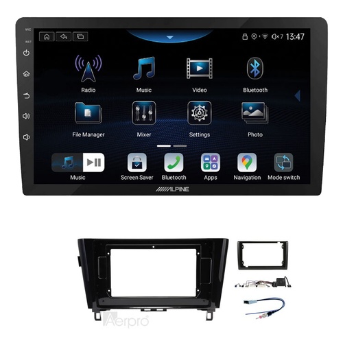 Alpine INE-AX809 9" Wireless Apple CarPlay and Wireless Android Auto Head Unit with Aerpro AKNI5 9/10 Inch install kit to suit model Nissan 2014-2020