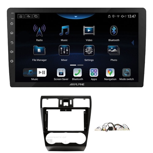 Alpine INE-AX809 9" Wireless Apple CarPlay and Wireless Android Auto Head Unit with Aerpro AKSU2 9 Inch install kit to suit Subaru various 2012-2015