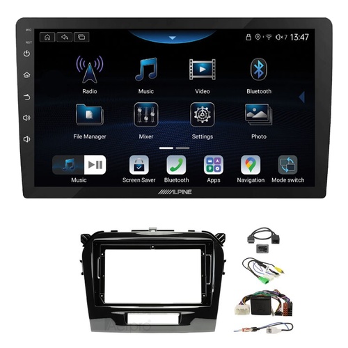 Alpine INE-AX809 9" Wireless Apple CarPlay and Wireless Android Auto Head Unit with Aerpro AKSZ5 9 Inch install kit to suit Suzuki vitara 2015-