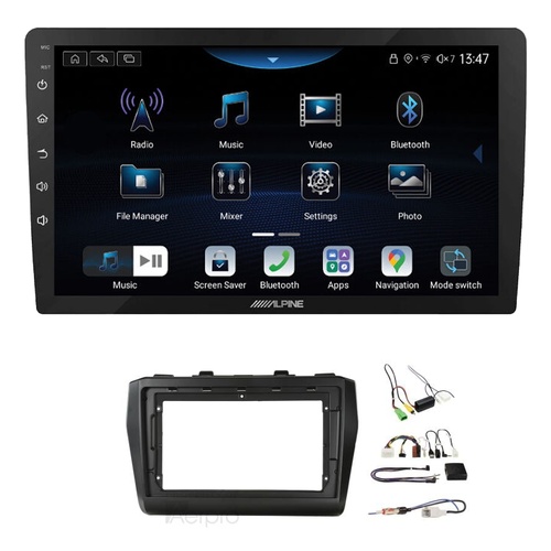 Alpine INE-AX809 9" Wireless Apple CarPlay and Wireless Android Auto Head Unit with Aerpro AKSZ6 9 Inch install kit to suit Suzuki swift 2017-