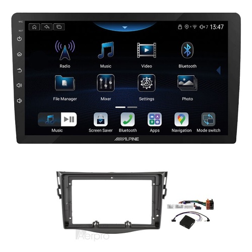 Alpine INE-AX809 9" Wireless Apple CarPlay and Wireless Android Auto Head Unit with Aerpro AKTO16 9 Inch install kit to suit Toyota rav4 2006-2011